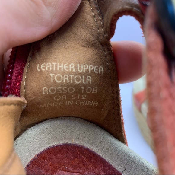 Earthies Leather Strappy Woven Wedge Sandals Womens Size 10B - Picture 8 of 10